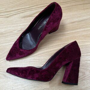 *EUC* Stuart Weitzman "The Recipe" Velvet Pumps - Red - Size 6.5W